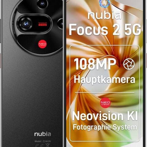Nubia Nubia Nubia nubia Focus 2 5G smartphone (17,01 cm/6,7 pouces, 256 GB Speicherplatz, 108 MP caméra)