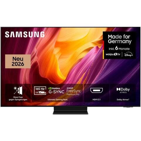 SAMSUNG GQ77S95HFT OLED-téléviseur (195 cm/77 pouces, 4K Ultra HD, TV connectée, Antireflexion avec Glare Free, HDR