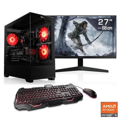 Csl CSL AeroVision V24404 PC gamer-Komplettsystem (27", AMD Ryzen 5 8400F, GeForce RTX 4060, 16 GB RAM, 500 GB