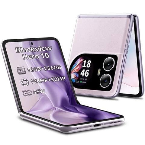 BLACKVIEW Blackview Hero 10 klapp téléphone sans Vertrag Dual-Screen flip smartphone (6.9 pouces, 256 GB Speicherplatz,