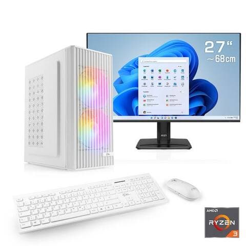 Csl CSL Spectrum V25260W PC-Komplettsystem (27", AMD Ryzen 3 3200G, Intel® Graphics, 4 Xe Cores, 16 GB RAM, 1000