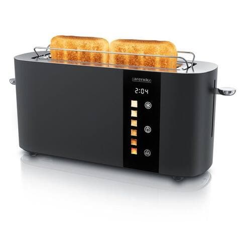 Arendo Arendo grille-pain 2-Scheiben Edelstahl Langschlitz, tactile, Restzeit Bräunungsgradanzeige, 1 langer