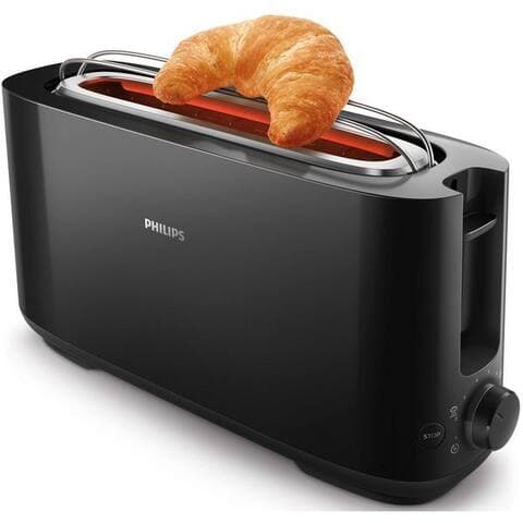 PHILIPS grille-pain HD2590/90, 1 langer Schlitz, pour 2 Scheiben, 950 W, avec Aufwärm- et Auftaufunktion