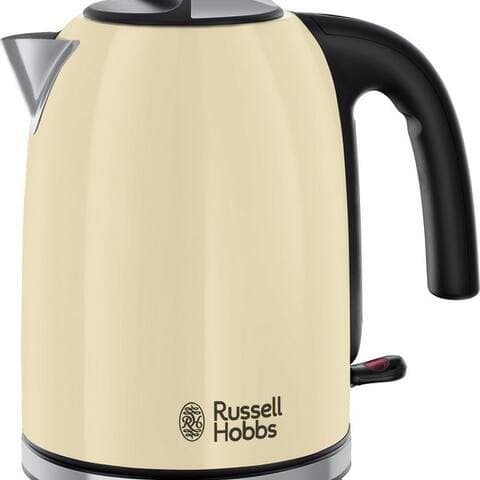 Russell RUSSELL HOBBS bouilloire Colours+ 20415-70, 1,7 l, 2400 W, Edelstahl Creme, herausnehmbarer Kalkfilter,