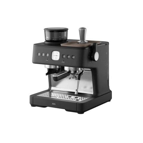 AEG machine espresso EC8-1-8BP, Edelstahlfilter, Dual Thermoblock, 30 Mahlstufen, Antistatische Mühle