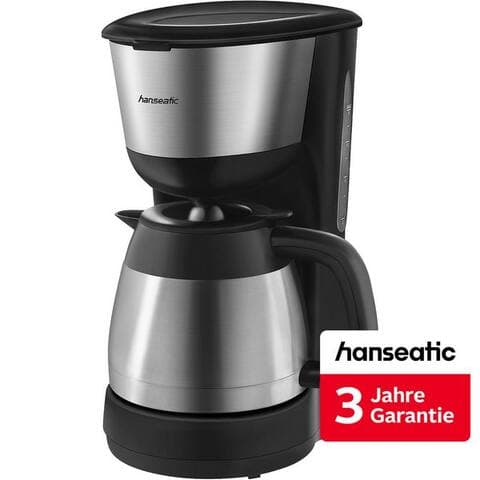 Hanseatic Hanseatic cafetière filtre HCM9001TJSD, 1l Kaffeekanne, Papierfilter 1x4, inkl. 3 Jahre Herstellergarantie
