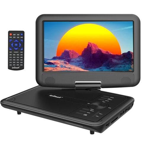 Twufy TWUFY 11,5" Tragbarer DVD-Player avec 9,5" HD-Schwenkécran Portabler DVD-Player (6 heures Akkulaufzeit,