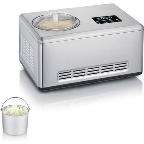Severin Severin sorbetière EZ 7405, 2 l, 180 W, 2l Kapazität, Aktivkühlung durch Kompressor, schnelle Zubereitung