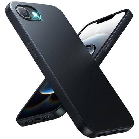 Coolgadget CoolGadget Coque pour smartphone téléphone Schutzhülle pour iPhone 16e matt Noir, Silikon TPU Coque Schutz Pochette