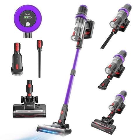 Vacniq VacniQ Akku-Hand-et aspirateur balai sans fil, 35000Pa/465 W Akkusauger beutellos, 0,8 L, Anti-Tangle,LED,
