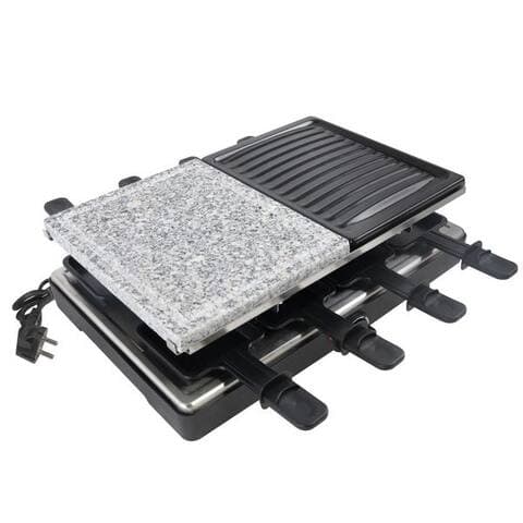 Fivmen FIVMEN raclette Grill Tischgrill Elektrisch Antihaftbeschichteter Grillplatte