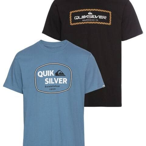 Quiksilver Quiksilver T-Shirt JUST FRAMED LOCKUP SHORT SLEEVE PACK YM (2-tlg) Doppelpack avec 2 T-Shirts, Kurzarm, aus