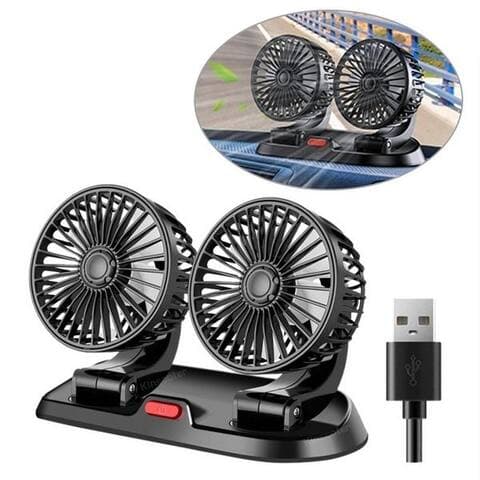 Qubebu QUBEBU Mini USB-ventilateur Tragbare ventilateuren pour Auto, Kühlluftventilateur pour Alle Autos,