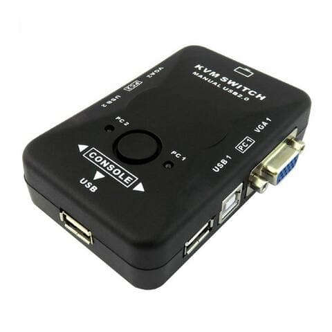 Bolwins Bolwins VGA-switch D42C 2-Port KVM switch VGA USB 2.0 pour zwei PCs avec moniteurcommande, Steuert 2 PCs avec