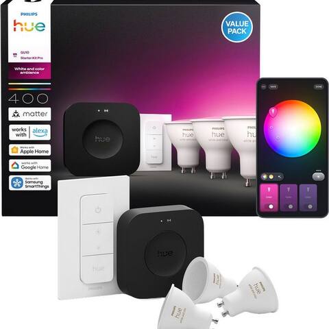 Hue Starter Kit — 3 ampoules E27 + pont