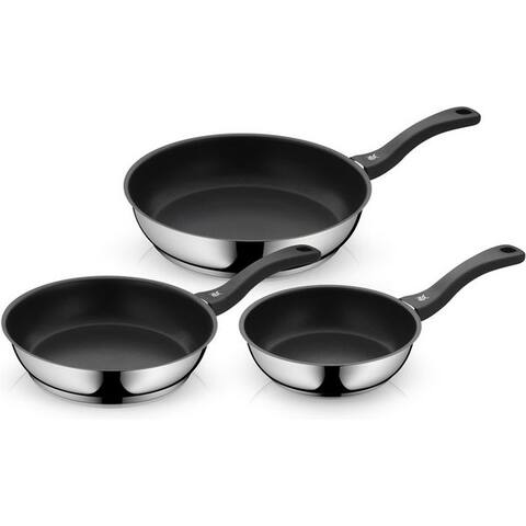 WMF Pfannen-Set Devil, Bratpfannen Induktion, puissancesstarke Antihaftversiegelung, Cromargan® Edelstahl