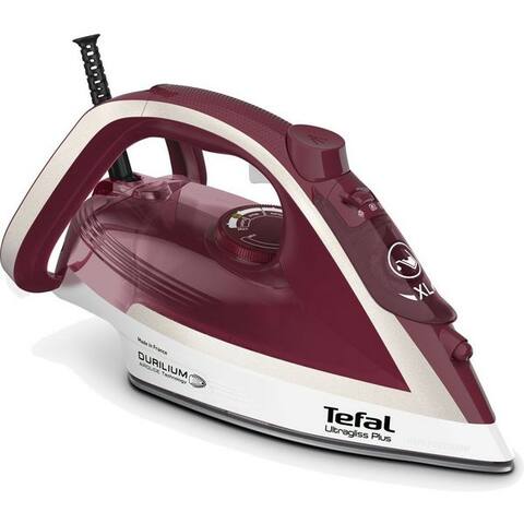 TEFAL Dampffer à repasser Ultragliss Plus, 2800 W, Dampfstoß: 250 g/Min., kurze Aufheizzeit, 2800 W, Eco Mode,