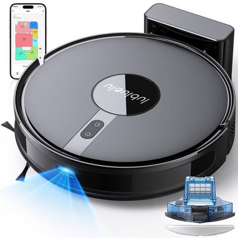 Lubluelu lubluelu robot aspirateur B40 avec Wischfunktion Sauger et Wisch aspirateur 5800pa, 45 W, beutellos, 14