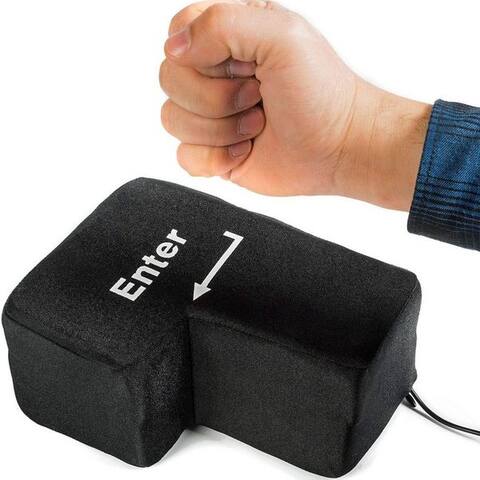 Goods+Gadgets Goods+Gadgets Große Eingabetaste XXL – USB-clavier-Eingabetaste, Stressabbau-Gadget USB-clavier (Enter-Taste