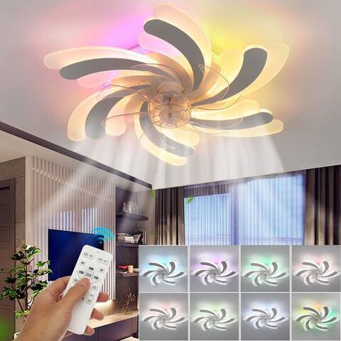Oyajia oyajia Deckenventilateur 70W/97W Deckenluminaire avec RGB Hintergretlumière, Leise Deckenventilateur, 6