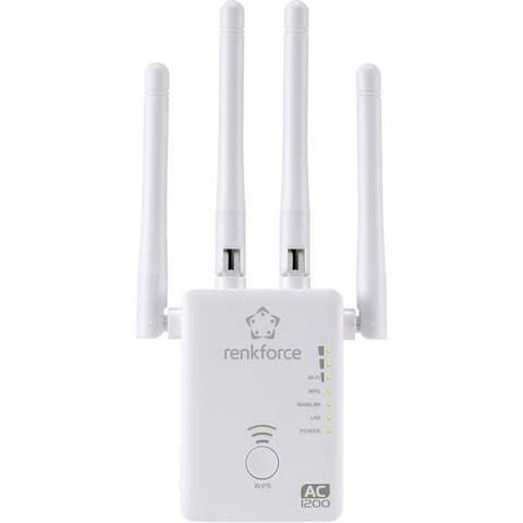 Renkforce Renkforce AC1200 Dualband WiFi-routeur/répéteur/AP WiFi-répéteur
