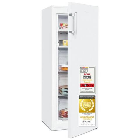Exquisit exquisit congélateur GS5231-NF-H-040C weiss, 143 cm hoch, 54 cm breit, NoFrost, Abtauverfahren automatisch,