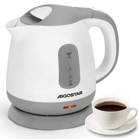 Aigostar Aigostar bouilloire Mini bouilloire Klein 1L, Reisebouilloire avec Abnehmbarer Filter, 1 l, 1100,00 W,