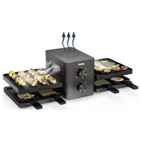 Princess PRINCESS raclette Princess 162660 raclette Purify – Luftfiltersystem – pour 8 Personen, 8 raclettepfännchen,