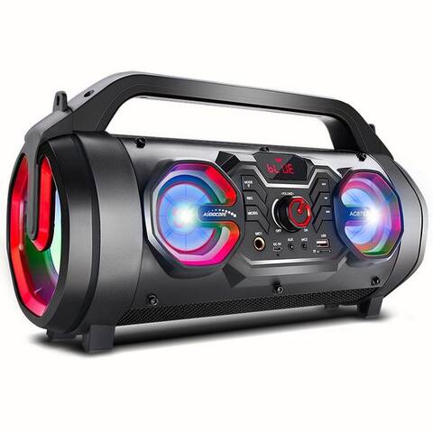 Audiocore Audiocore AC875 Bluetooth-enceinte (30 W, microphone-Aufnahme Bazooka Tragbarer Bluetooth-enceinte Boombox)