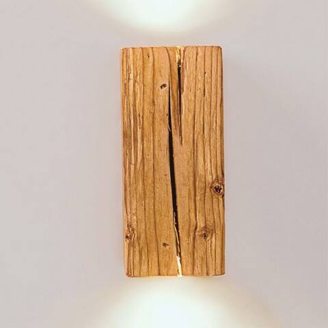 Blockholz-Schmiede Blockholz-Schmiede Wandluminaire Altholz LED Wandluminaire Handgefertigte Deutsche Qualität Dimmfunktion,