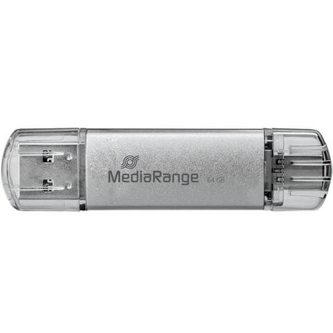 Mediarange Mediarange 64GB clé USB Dual-Anschluss, USB-C & USB 3.0 pour PC & smartphone clé USB (USB 3.0 & USB-C