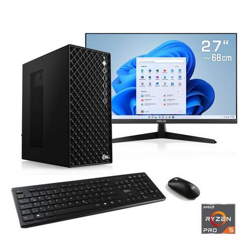 Csl CSL Mystic V24575 PC-Komplettsystem (27", AMD Ryzen 5 Pro 5655G, AMD Ryzen 5 PRO, 32 GB RAM, 1000 GB SSD)
