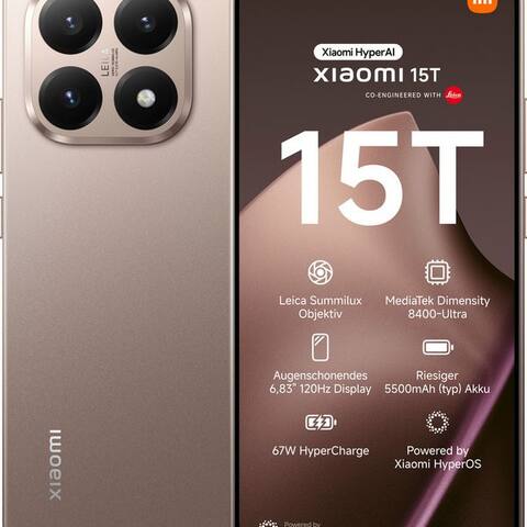 XIAOMI 15T 12+256 smartphone (17,34 cm/6,83 pouces, 256 GB Speicherplatz, 50 MP caméra)