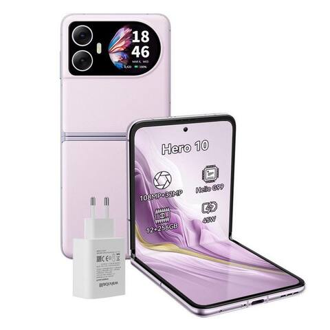 BLACKVIEW Hero10 klapp téléphone sans Vertrag Zwei écranen incl. 45W Ladegerät smartphone (6,9 pouces, 256 GB