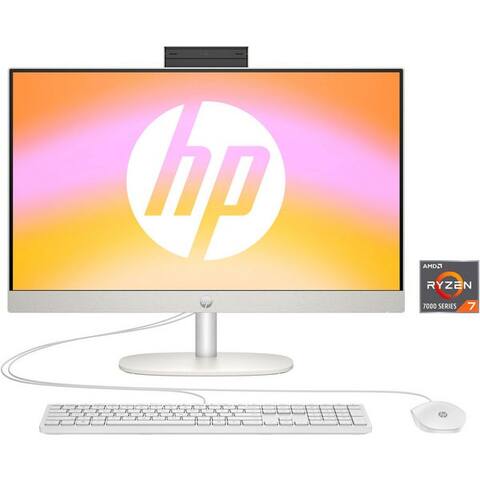 HP 24-cr0231ng All-in-One PC (23,8 pouces, AMD Ryzen 7 7730U, Radeon Graphics, 16 GB RAM, 512 GB SSD,