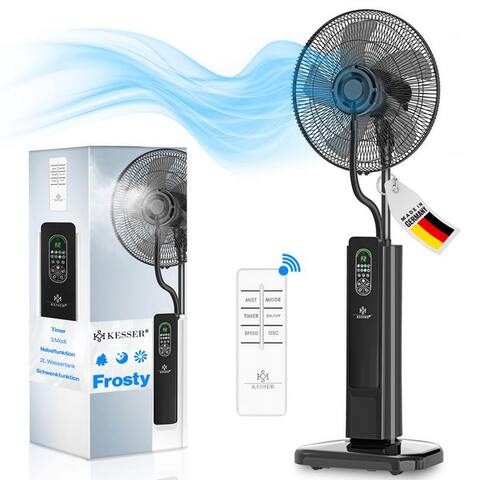 Kesser KESSER Standventilateur, Stand-ventilateur Frosty avec Wasser Ultraschall-Sprühnebel