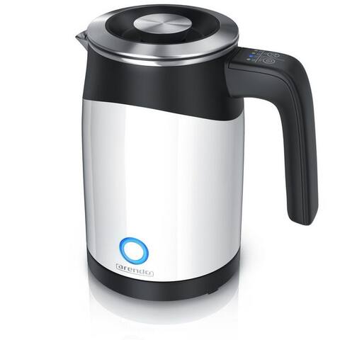 Arendo Arendo bouilloire aus Edelstahl, Reisebouilloire Mini, Temperatureinstellung, Single, 0,5 l, 1100 W,