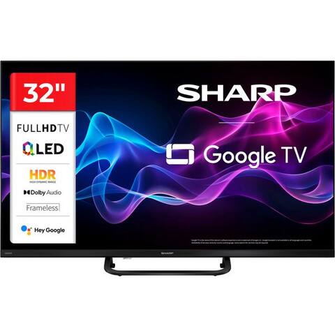 GOOGLE 2T-C32HF3x QLED-téléviseur (80 cm/32 pouces, Full HD, TV connectée, Google TV)