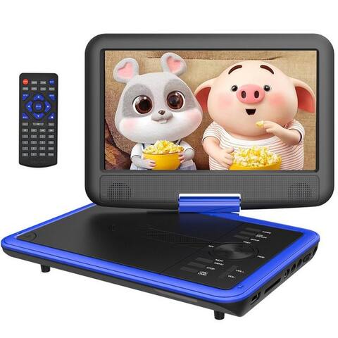 Boifun Boifun 11.5" Tragbarer DVD Player Tragbar avec 9.5" HD-Schwenkécran Portabler DVD-Player (Unterstützung pour