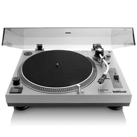 Lenco Lenco L-3810GY platine vinyle (Direktantrieb, USB, MP3 Umwandlung, 33/45 U/min inkl. Stereo-Voramplificateur