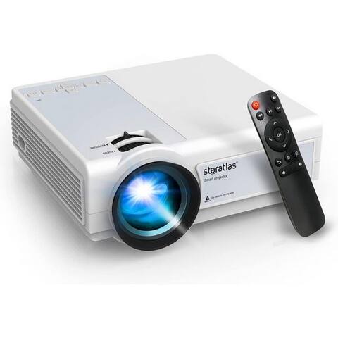 Vivitar Vivitar Mini-Projektor Full HD 1080P, 12.000 Lumen, 300-pouces-Projektor LED-projecteur (4K px, avec 5G-WiFi