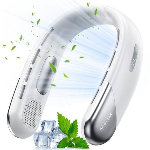 Senmudi Senmudi Mini USB-ventilateur Nackenventilateur Hals ventilateur 2400 mAh Wiederaufladbarer ventilateur,