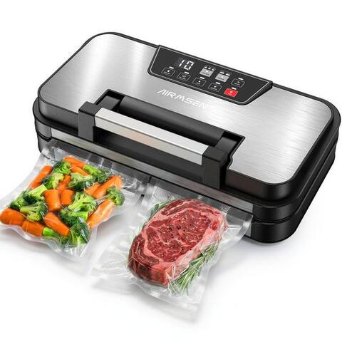 Airmsen Airmsen sous-vide Multifunktionales Vakuumiergerät avec Pulse-Funktion,Inflate-Funktion, 125W, pour Folien