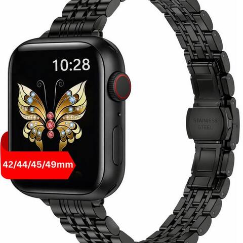 APPLE S&T Design Bracelet pour montre connectée Armband pour Apple montre Edelstahl Ersatzarmband, Kompatibel avec Apple