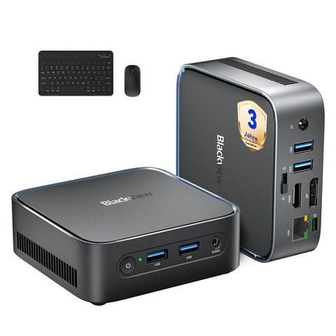 BLACKVIEW 2026 MP50 avec clavier et souris, AMD Ryzen 5, 16GB +512GB Win 11 Pro mini PC (AMD AMD Ryzen 5 3500U, AMD