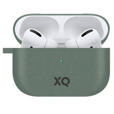 XQISIT Étui de protection pour casque Etui ECO Skin Case Cover Coque de protection Vert, passend pour Ladecase Apple AirPods Pro