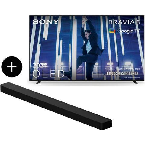 SONY K-77XR80 OLED-téléviseur (195 cm/77 pouces, 4K Ultra HD, TV connectée, Google TV, 77" BRAVIA 8 OLED-TV et Bar