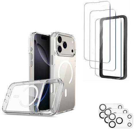 Futurea Futurea smartphone-Coque iPhone 17 Coque Transparent MagSafe Case Silkonhülle avec Schutzfolie, Panzerglas et