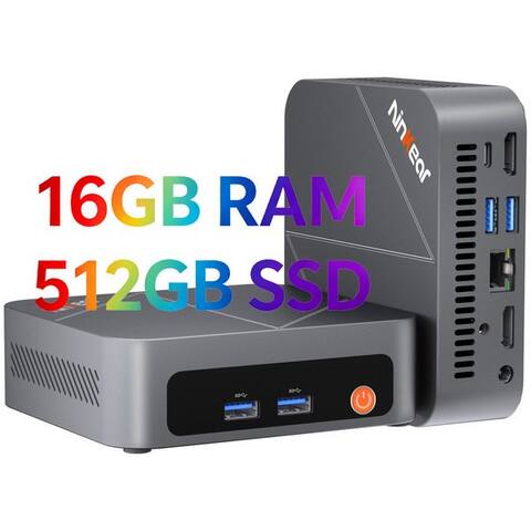 Ninkear Ninkear Mini PC W-11 AMD Ryzen 7430U(bis 4,3GHz),Mini Computer pour Büro & Home mini PC (AMD AMD Ryzen 7430U,