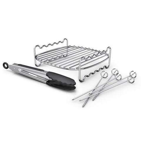 PHILIPS Airfryer-Grillrost HD9920/00 pour Airfryer 6,2L, 8,3L, 9L (7-St., Grillrost, 5 Spieße u.Zange im contenu),